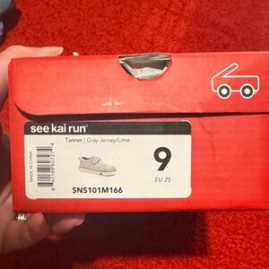 See Kai Run Gray and Lime Sneakers